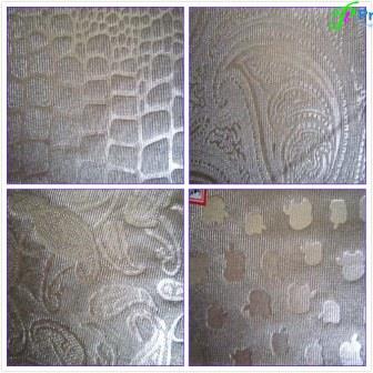 100% silver pyrographic fabric